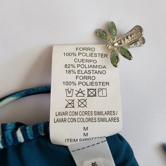 Bossa Nossa Embroidery Triangle Bra Cheeky Side Tie 2pc Set M - Picture 10 of 15